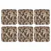 Waaiervorm - Beige - Vezel textuur onderzetter kurk middel 366 -3d