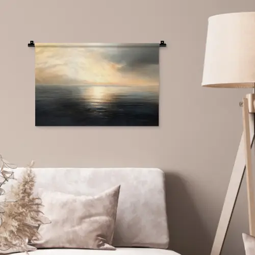 Zon - Horizon - Zee Wandkleed katoen klein -sfeer4
