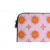Zon - Patroon - Roze laptophoes neopreen klein 279 -detail