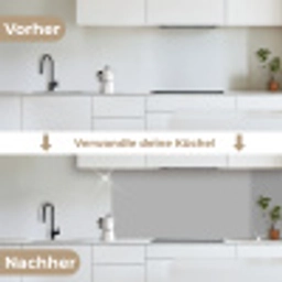 Grijs - Effen print keuken achterwand 2 middel 871 -voor-na_DE