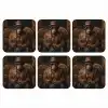 Chimpansee - Stoel - Pak - Bruin onderzetter kurk middel -3d