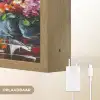 Olieverf - Paraplu - Vrouw - Straat - Kunst Light Box met batterij (Wandlamp) middel -USP_websiteoplaadbaarNL