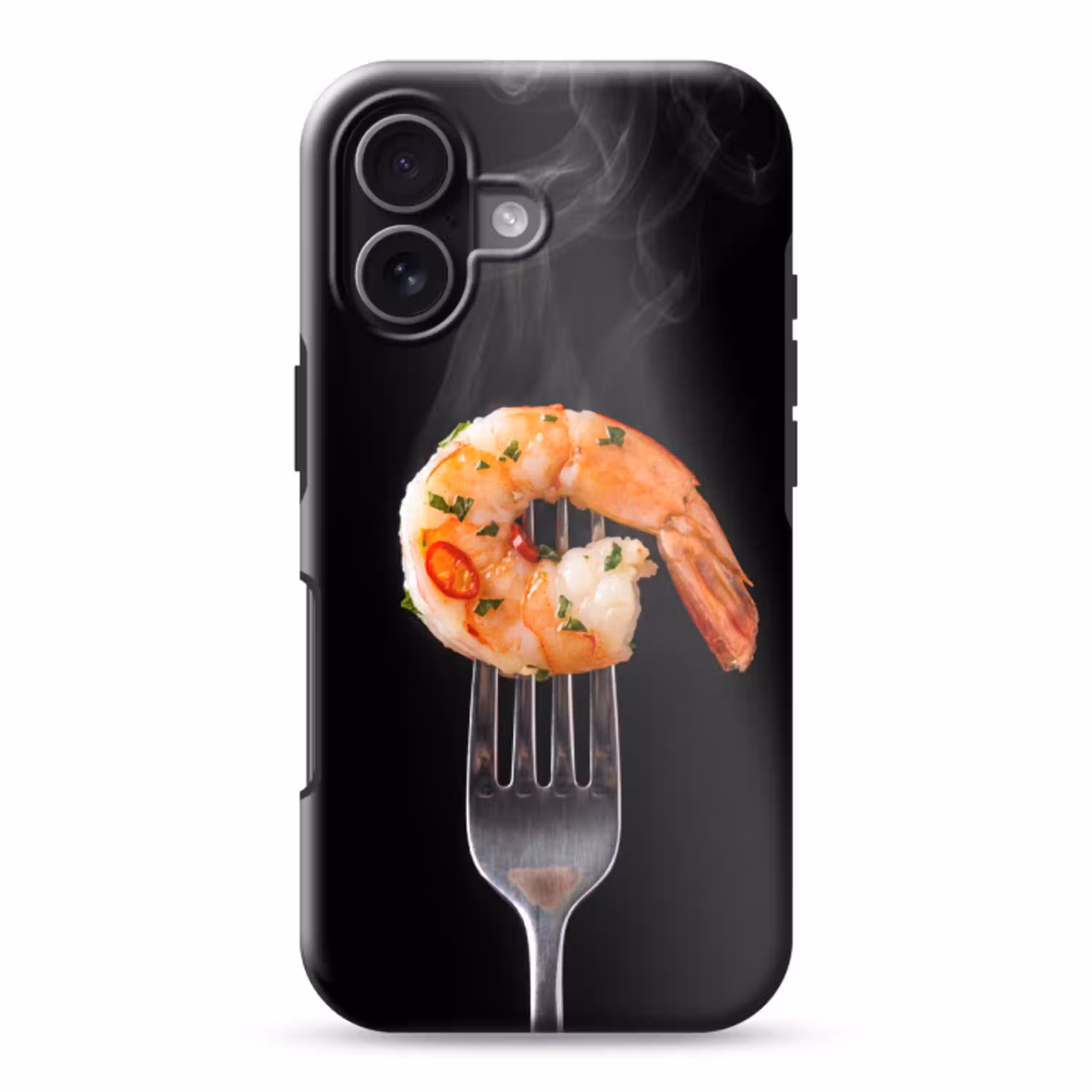 Eten - Garnaal - Vork Toughcase MagSafe Apple iPhone 17 klein -3d