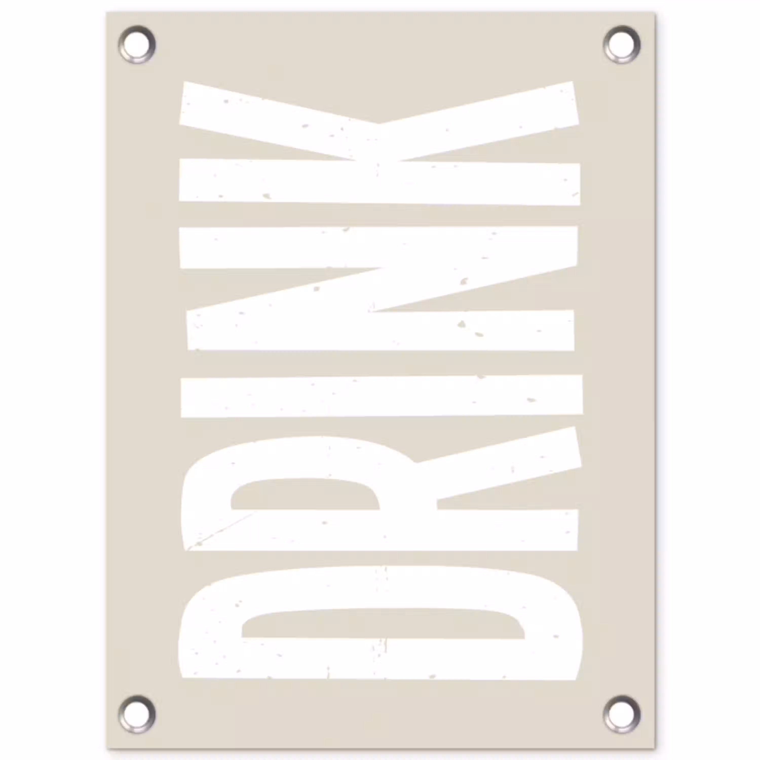 Japandi - Vintage - Japandi - Wit tuinposter los doek klein -3d