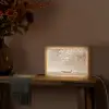Bloesems - Wit - Boot - Minimalistisch Light Box met kabel (Tafellamp) klein -sfeer4