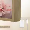 Bloemen - Roze - Kunst - Abstract - Aquarel Light Box met batterij (Wandlamp) middel -USP_websiteoplaadbaarNL