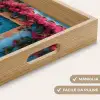 Deur - Hout - Bloemen - Blauw Dienblad Rechthoek middel -USP_HandgreepIT