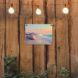 Zomerlicht - Strand - Fonkelende accenten tuinposter los doek klein -sfeer1