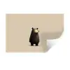 Beer - Donkerbruin - Minimalistisch Muursticker klein -3d