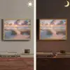 Zonsondergang - Zee - Strand - Duinen - Natuur Light Box met batterij (Wandlamp) middel -sfeer3
