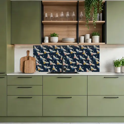 Vogels - Nacht - Japan - Patronen keuken achterwand 2 middel 871 -sfeer3