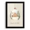 Quote - Winter - Kerst - Beige - Kerstbal fotolijst zwart zonder passe partout klein -3d