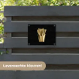 Friet - Goud - Chrome - Eten tuinposter los doek klein -sfeer3