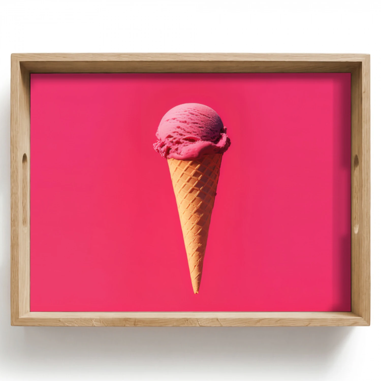 Schepijs - Roze - Hoorntje Dienblad Rechthoek middel -z3d_shopping