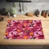 Zomer - Vlinder - Donker - Roze Inductie beschermer vinyl 3mm klein 276 -sfeer5