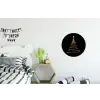 Magisch - Kerstboom - Lichtspiralen - Zwart Wandcirkel aluminium klein -kinderkamer