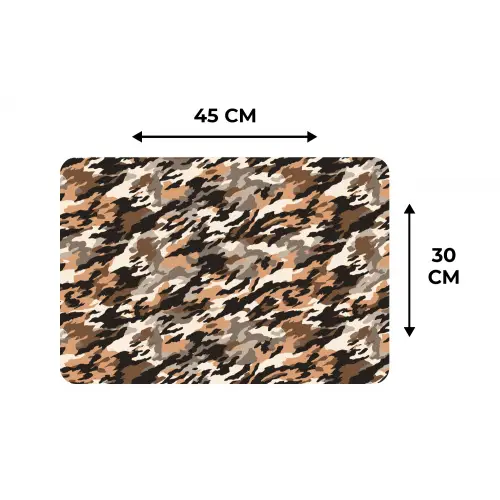 Camouflage - Patroon - Beige - Bruin Placemat vinyl groot 368 -specs