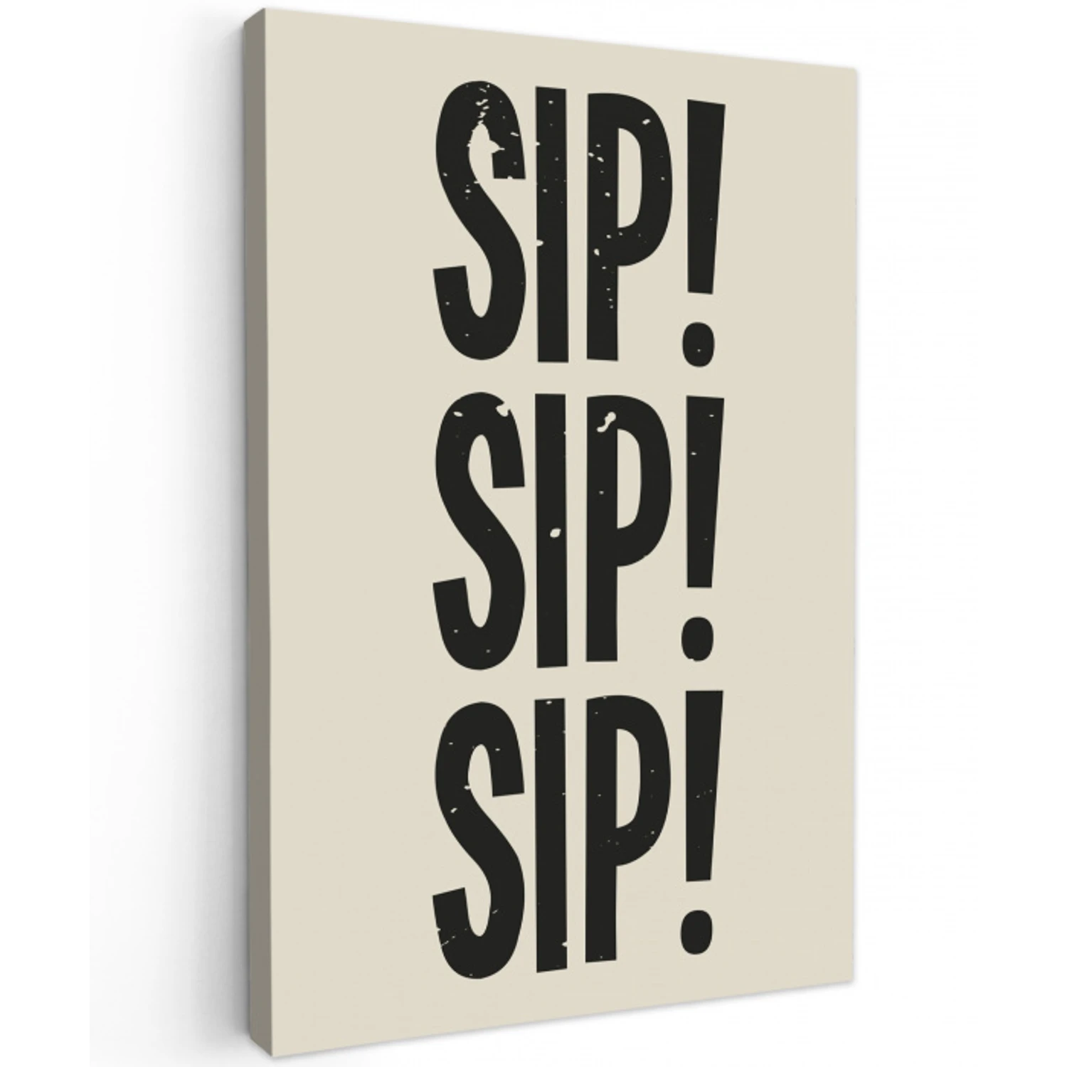 Japandi - Zwart - Decoratie - Vintage Tuinposter op houten frame 2 cm dik klein -3d