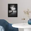 Golfbal - Wazig - Zwart fotolijst zwart zonder passe partout klein -sfeer4
