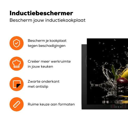 Olijven - Groen - Water - Zwart Inductie beschermer vinyl 3mm klein -zzzzzzz-td-ups