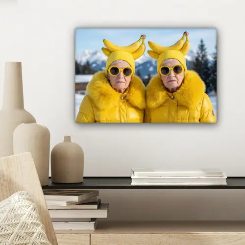 Vrouwen - Bananen - Geel canvas 2cm klein -sfeer6