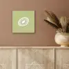 Kiwi - Lijntekening - Minimalistisch - Groen aluminium wit klein -sfeer4