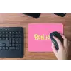 Roze - Groene Bonjour - art-deco muismat rubber klein -toetsenbord