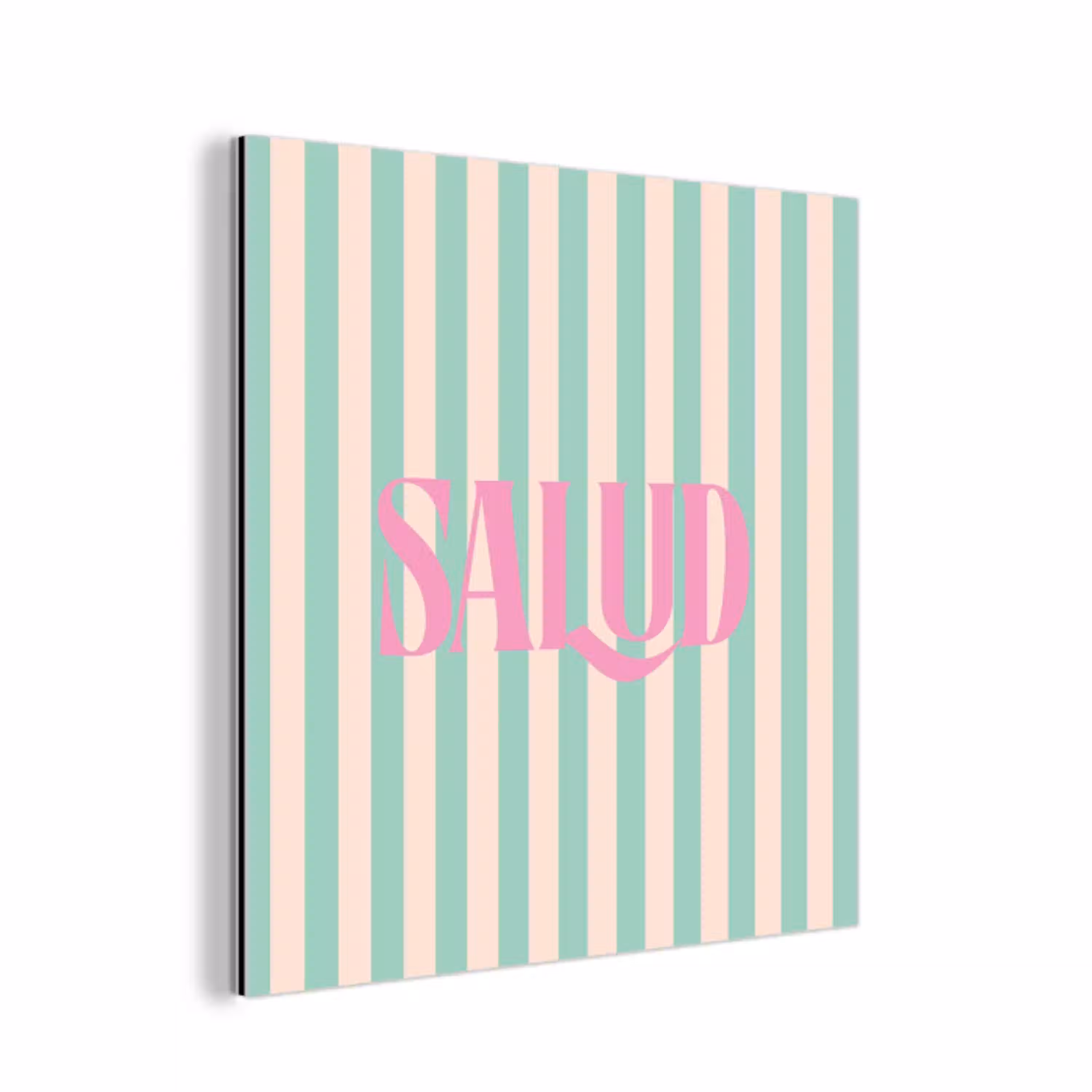 Roze - Groen - Strepen - Salud aluminium wit klein -3d