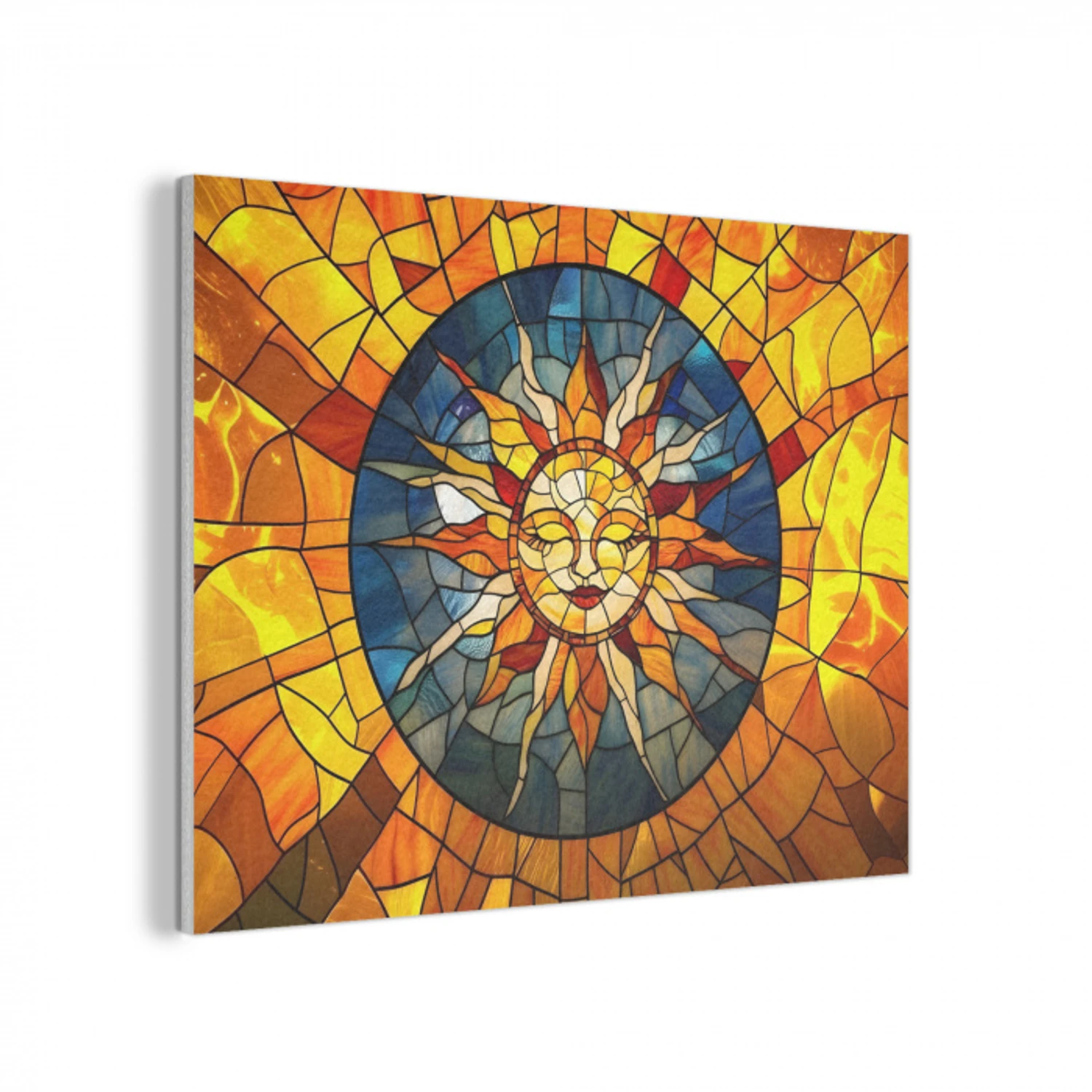 Mozaïek - Zon - Geel - Cirkel PET vilt klein -3d