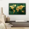 Wereldkaart - Groen - Goud canvas 2cm klein -sfeer6