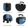 Blauwe auto met roze vlammen NBS - Handbagage koffer - Kinderen Unisex middel zzzzzzzbolletjes_ENG