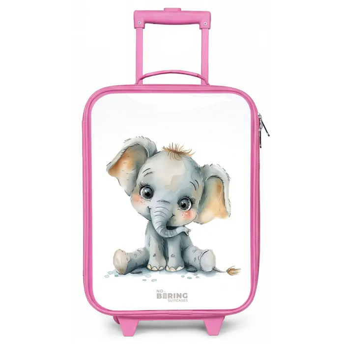 Baby olifant Kinderkoffer - Roze klein -zz3dotto