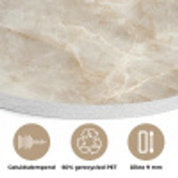 Lichtbeige - Onyx - Subtiel Akoestische PET Vilt - Rond klein 838 -closeup_NL
