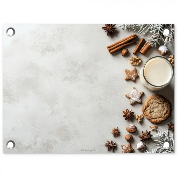 Winter - Kerst - Specerijen - Wit tuinposter los doek klein -3d