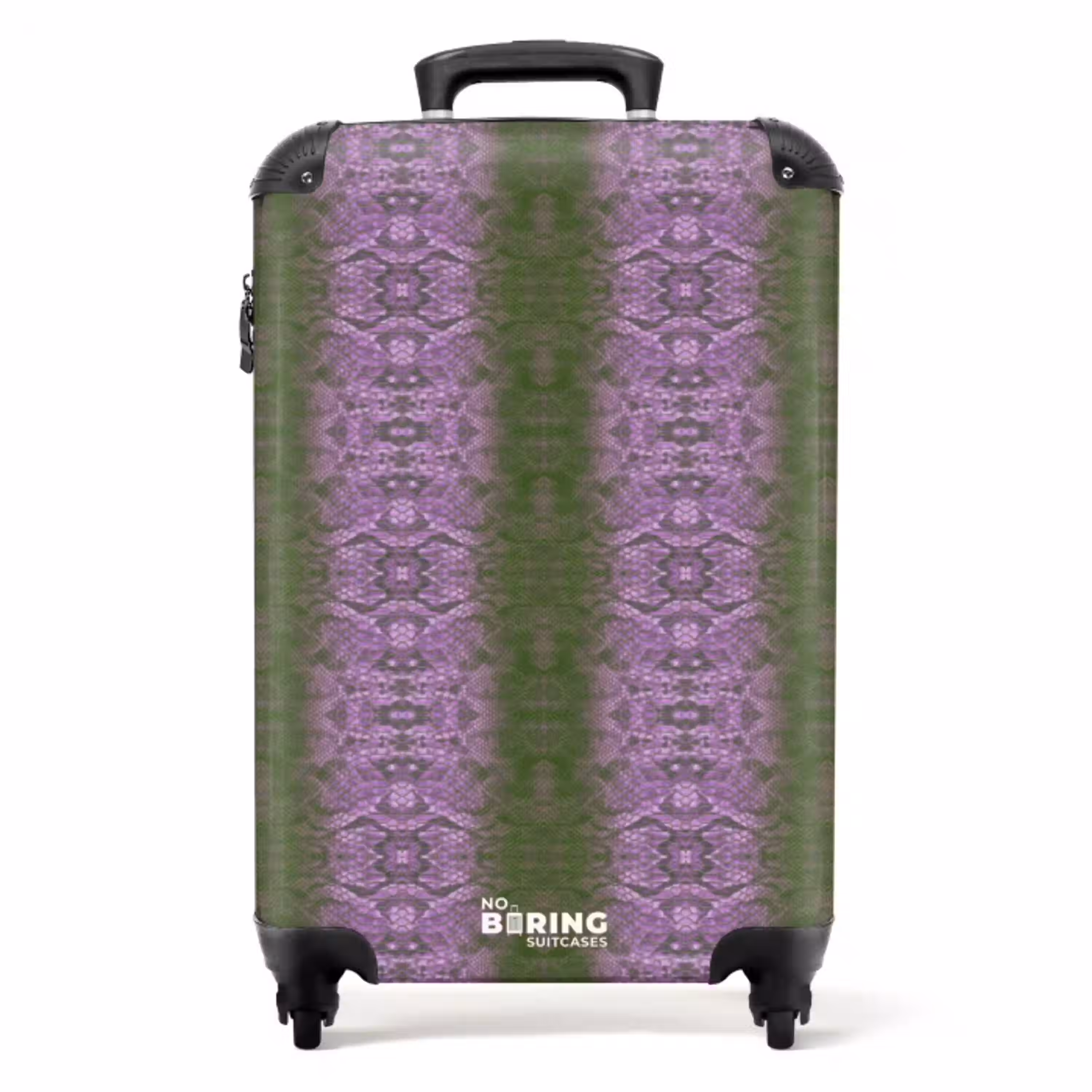 lichtpaars slangenhuid met symmetrische schubstructuur NBS - Handbagage koffer - Volwassenen Unisex middel -productfoto_recht