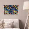 Zomer - Vlinder - Marineblauw - Blauw Wandkleed katoen klein 269 -sfeer4
