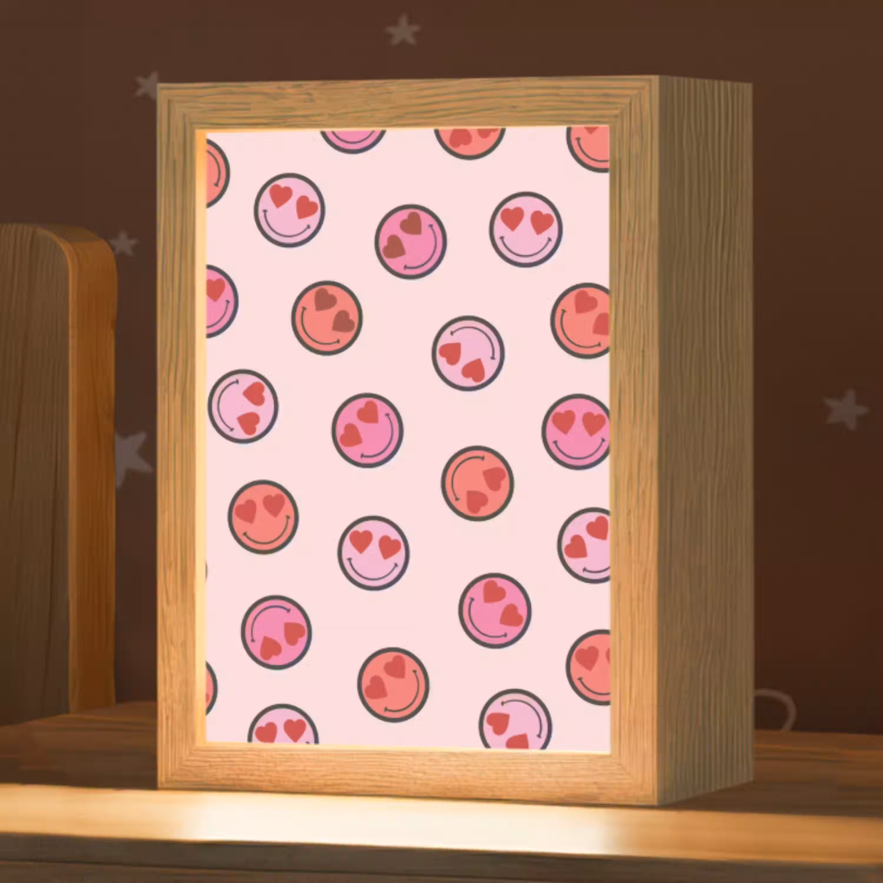 Smileys - Hartjes - Roze Light Box met kabel klein -zzz_3d_website
