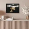 Gezicht - Vrouw - Zwart - Abstract fotolijst zwart zonder passe partout klein -sfeer5