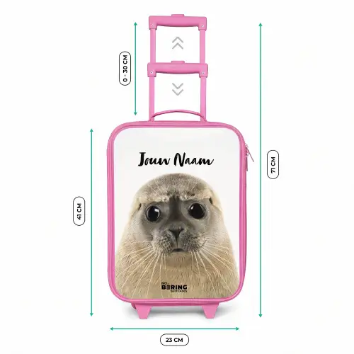 Zyon Zeehond Kinderkoffer - Roze klein -productfoto_formaten