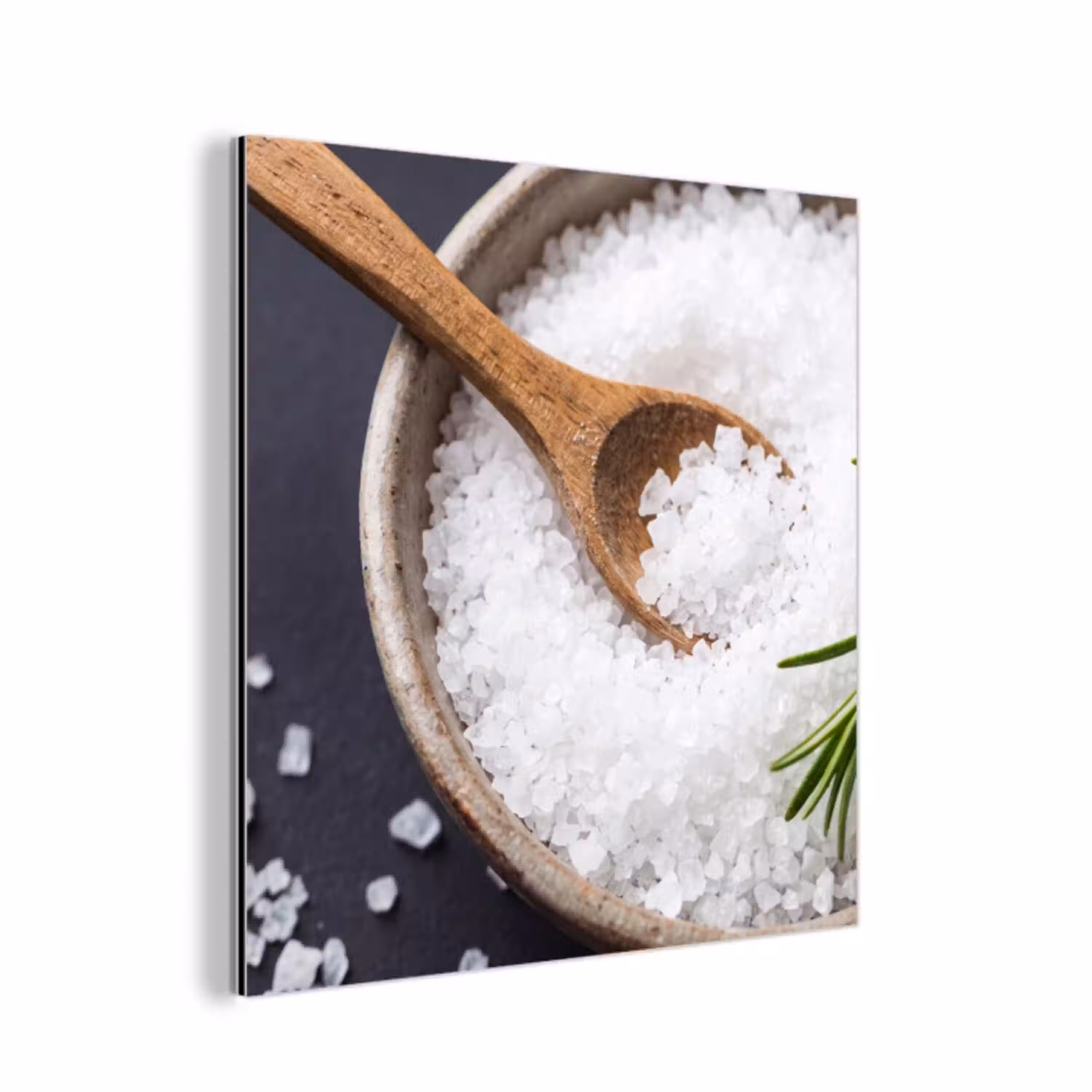 Zout - Kom - Eten aluminium wit klein -3d