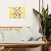 Vogels - Cirkel - Geel - Beweging tuinposter los doek klein -sfeer7