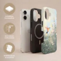 Kolibrie - Illustratie - Kleurrijk Toughcase MagSafe Apple iPhone 17 klein -USP_Lagen_DE