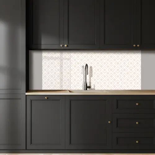 Patronen - Abstract - Beige - Geometrie keuken achterwand 2 middel 871 -sfeer1