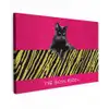 Kat - Baas - Roze - Tijgerprint canvas 2cm klein -z3d