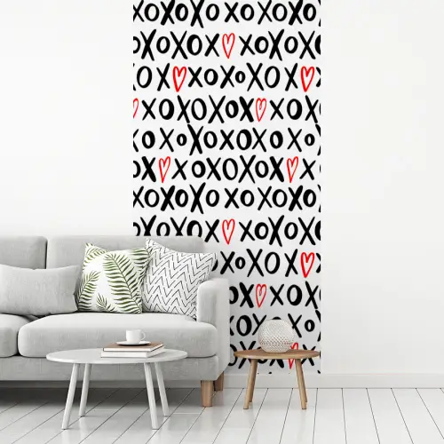 Tekens - Harten - Rood fotobehang vinyl groot 64 -woonkamer