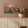 Tulpenveld - Zonsondergang - Kleurrijk PET vilt klein -sfeer4