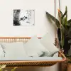 Eenden - Waterlelies - Riet - Zwart tuinposter los doek klein -sfeer7