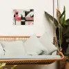 Roze - Abstract - Aesthetic - Modern - Vormen tuinposter los doek klein -sfeer7