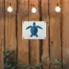 Schildpad - Blauw - Schild tuinposter los doek klein -sfeer1