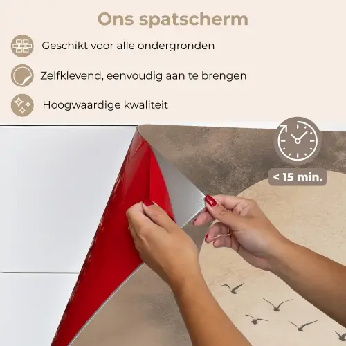 Vogel - Beige - Japandi keuken achterwand spatscherm klein -spatscherm_NL